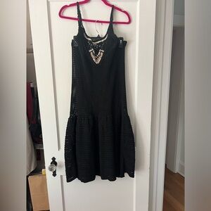 Vintage crocheted halter dress